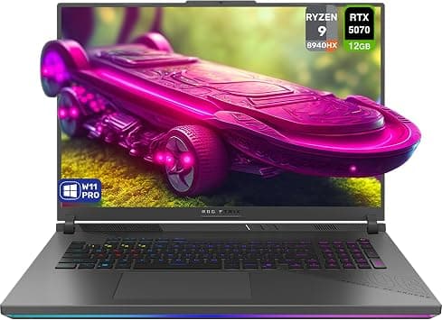 ASUS ROG Strix G18 Gaming Laptop, AMD Ryzen 9-8940HX, 64 GB DDR5 RAM, 2 TB PCIe SSD, 18" 2.5K (2560x1600) Nebula Display 240Hz, Nvidia G-Force RTX 5070, 4-Zone RGB Keyboard, W11 Pro, Eclipse Gray on Amazon - Best Deal Finder