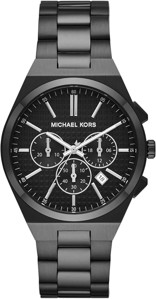 Michael Kors Men's Lennox Chronograph Black Stainless Steel Watch (Model: MK9146) على Amazon.ae - متتبع الأسعار