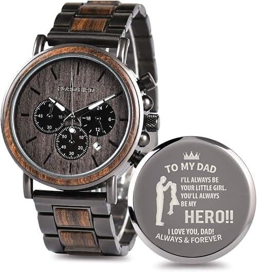 Engraved Wooden Watch for Boyfriend My Man Fiancé Husband Customized Personalized Wood Watches for Men Birthday Anniversary Personalized Watch on Amazon.ae - Price Tracker