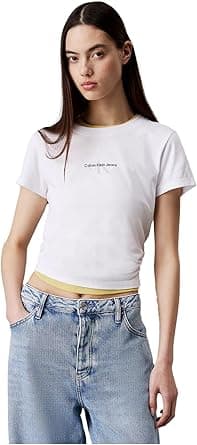 Calvin Klein Womens GRADIENT MONOLOGO SLIM TEE T-Shirts (pack of 1) on Amazon.ae - Price Tracker