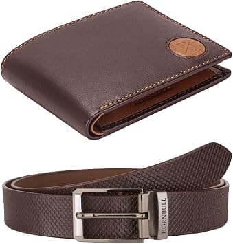 HORNBULL Gift Set for Men | Brown Wallet and Brown Belt Men's Combo Gift Set | Leather Wallets for Men | Mens Wallet BW69169 على Amazon.ae - متتبع الأسعار