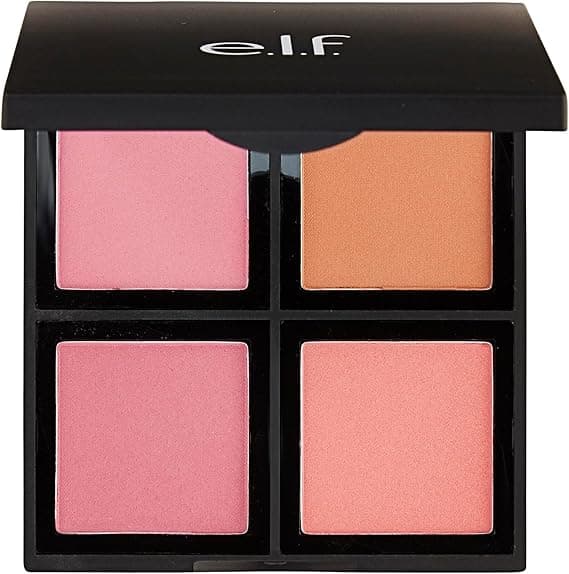 e.l.f. Cosmetics Powder Blush Palette, Four Blush Shades for Beautiful, Long-Lasting Pigment, Light on Amazon.ae - Price Tracker