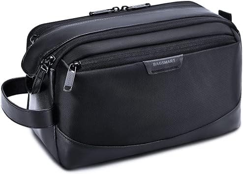 BAGSMART Toiletry Bag for Men, Large Travel Toiletry Organizer, Dopp Kit Water-resistant Shaving Bag for Toiletries Accessories - Black on Amazon - Best Deal Finder
