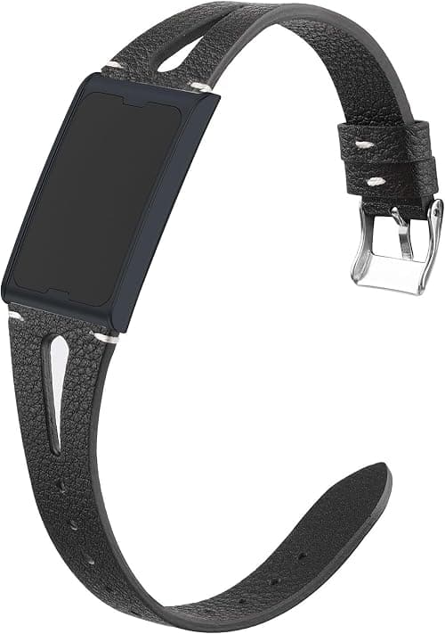 Compatible for Amazfit Helio Bands, Quick Release Slim Vintage Leather Strap Replacement Compatible for Amazfit Helio Fitness Tracker Wristband on Amazon.ae - Price Tracker