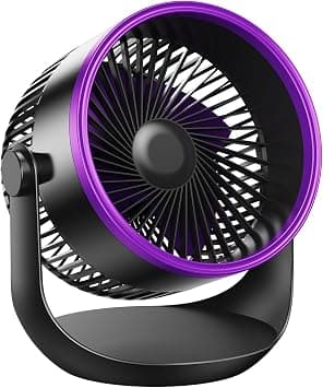 Desk Fan, Portable Table Fan with 3D Air Circulation, 360° Rotation, USB Rechargeable 1200mAh Battery, Quiet Brushless Motor, Small Personal Fan for Home Office Desktop on Amazon.ae - Price Tracker