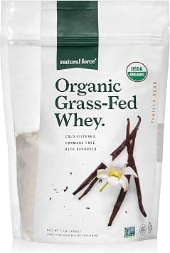 Natural Force® Organic Whey Protein Powder A2 Grass Fed Whey Protein Concentrate - Best Organic Whey - Keto Certified, Paleo Friendly, Non-GMO & Human, 15 Servings on Amazon.ae - Price Tracker