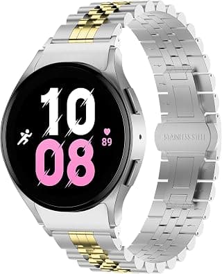 Wolait Compatible with Galaxy Watch 6 Classic Bands 47mm 43mm, Stainless Steel Metal Replacement Band for Samsung Galaxy Watch 7/6/5/4 Band 40mm 44mm/Samsung Galaxy Watch 5 Band Pro 45mm - Amazon.sa Price Tracker