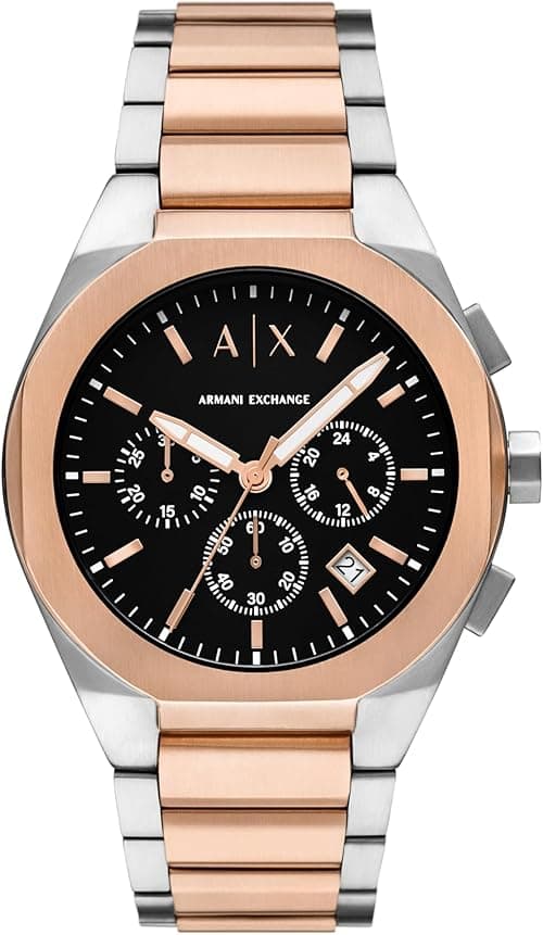 Armani Exchange A|X Chronograph Watch for Men; Men's Watch with Leather, Stainless Steel or Silicone Band on Amazon.ae - Price Tracker