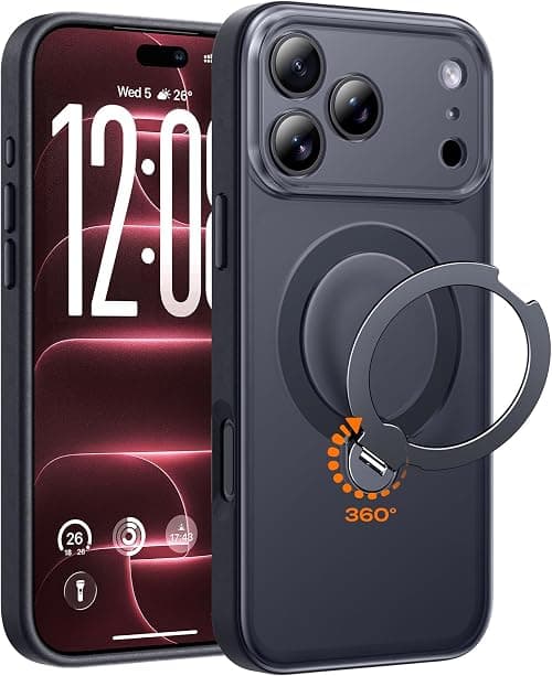 TOCOL for iPhone 18 Pro Case with 360° Magnetic Stand, Black on Amazon.ae - Price Tracker