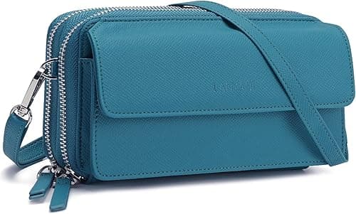 Lanyani RFID Crossbody Wallet Wristlet Purse with Phone Pocket For Women Vegan Leather on Amazon.ae - Price Tracker