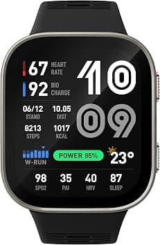 Amazfit Bip Max 50mm Smartwatch, 2.07" AMOLED Display, 20 Days of Battery, GPS, 4GB Storage, Offline Maps, Fitness Tracker, Hybrid Training, 150+ Sports, HYROX Mode, 5 ATM for Android & iPhone, Silver on Amazon.sa - Price Tracker