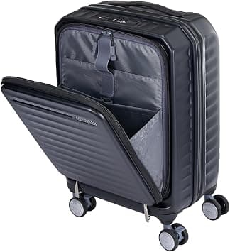 American Tourister Frontec Frontec Suitcase, Carrying Case, Small Size, Carry-on Compatible, Front Opening, Lightweight, Large Capacity, Includes Brake, TSA Lock, 38 (43), L 21.3 inches (54 cm), 7.5 on Amazon - Best Deal Finder