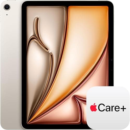 Apple iPad Air 11-inch (M4): Liquid Retina Display, 256GB, 12MP Front/Back Camera, Wi-Fi 7 with Apple N1, Touch ID, All-Day Battery Life — Starlight with AppleCare+ على Amazon.ae - متتبع الأسعار