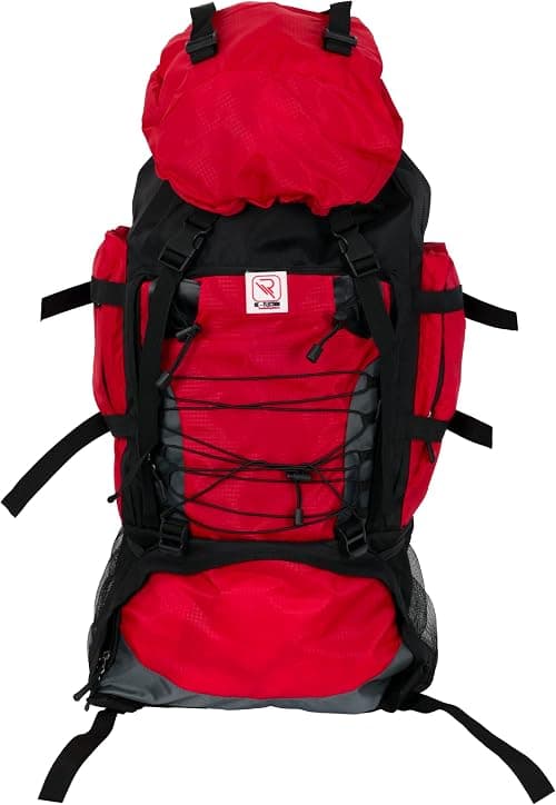 90 Litre Lightweight Mountaineering Bag, Foldable Hiking Rucksack, Breathable Outdoor Sport Trekking, Climbing and Camping Backpack, Red على Amazon.ae - متتبع الأسعار