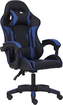 Millhouse Sport Desk Chair Adjustable Office Gaming Racing Chair Lumbar and Head Pillow Chair X3577 - Blue on Amazon.ae - Price Tracker