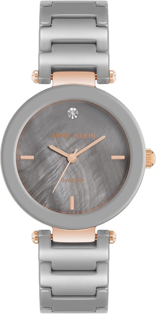 Anne Klein Women's Genuine Diamond Dial Ceramic Bracelet Watch on Amazon - Best Deal Finder