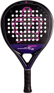 Black Crown Win Carbon Padel Racket Round Shape Super Soft Black EVA Rubber Double Tube 100% Carbon 3K Carbon Wide Sweet Spot Control and Softness High Comfort on Amazon.ae - Price Tracker