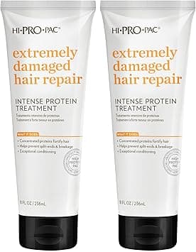 Hi-Pro-Pac Extremely Damaged Hair Repair - 8 fl oz - Intense Protein Treatment Hair Masque - Deeply Conditions Hair, Fortifies Hair, and Helps Prevent Split Ends and Hair Breakage, White on Amazon.ae - Price Tracker