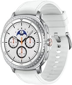 Samsung Galaxy Watch8 Classic White, Bluetooth, 46mm Smartwatch, Cushion Design, Rotating Bezel, Quick Button, 3nm Processor, Sleep Coaching, Running Coach (KSA Version) - متتبع أسعار Amazon.sa