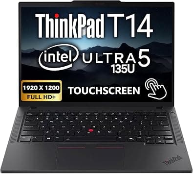 Lenovo ThinkPad T14 Gen 5 Touchscreen 14" FHD+ IPS, Intel Ultra 5 135U, 32GB DDR5 RAM, 512GB SSD, 5MP Webcam, Backlit Keyboard, Wi-Fi 6E + BT, Thunderbolt 4, AI Business Laptop, Win 11 Pro - Black on Amazon.ae - Price Tracker