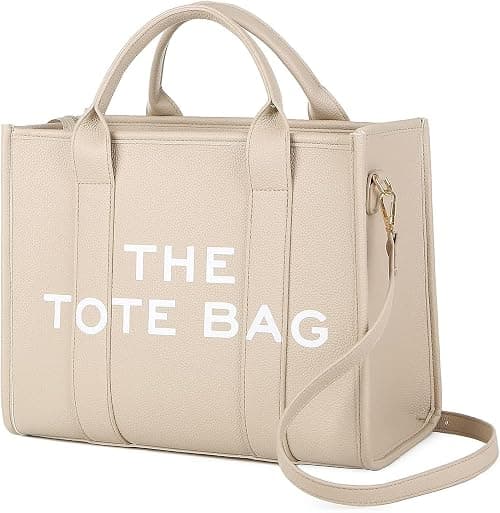 JQAliMOVV The Tote Bags for Women - Large Leather Tote Bag Trendy Travel Tote Bag Handbag Top-Handle Shoulder Crossbody Bags على Amazon.ae - متتبع الأسعار