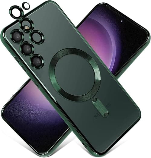 Zubitech Magnetic Clear Case for Samsung Galaxy S25 with Camera Lens Protector Magsafe Compatible Electroplated Soft TPU Shockproof Case for Galaxy S25 (Green, Samsung Galaxy S25) على Amazon.ae - متتبع الأسعار