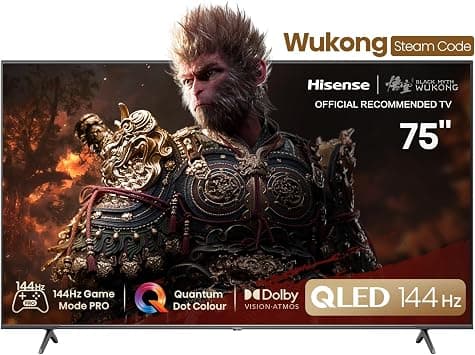 Hisense 75 inch,4K, UHD,Full Array Local Dimming,Smart TV, QLED, AI Sport Mode,Smooth motion,144Hz Game Mode Pro, Voice control,Dolby Vision IQ, Dolby Atmos - Amazon.sa Price Tracker