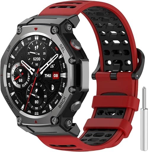Silicone Strap Compatible with Amazfit T-Rex 3, Adjustable Sports Strap for Amazfit T-Rex 3.(No Host) on Amazon.ae - Price Tracker