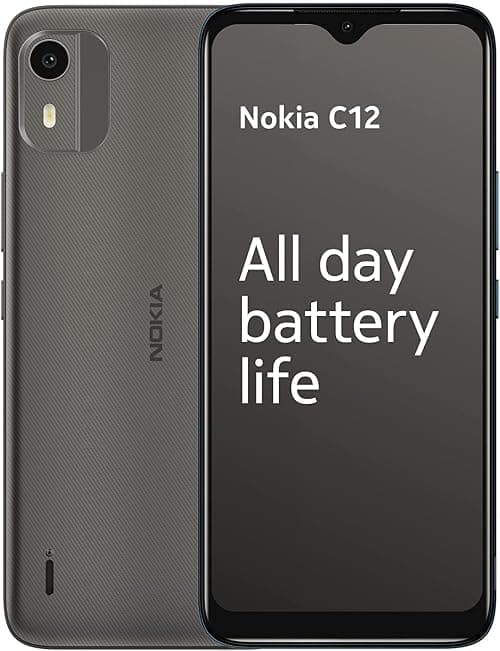Nokia C12 Dual SIM 64GB ROM + 2GB RAM Factory Unlocked 4G/LTE Smartphone (Charcoal) - International Version على Amazon.ae - متتبع الأسعار