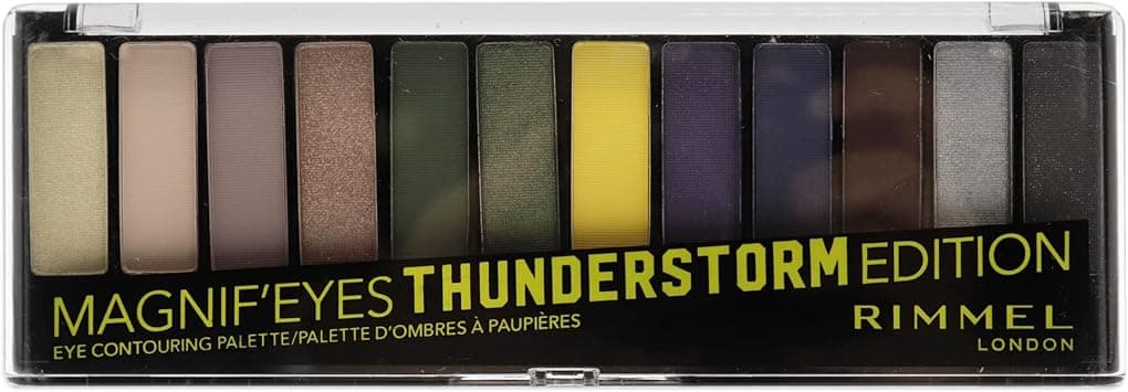 Rimmel London Magnif'eyes Eyeshadow Palette 12 pan #010 Thunderstorm Edition, 14.2 grams on Amazon.ae - Price Tracker