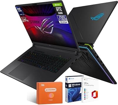 ASUS ROG Strix G18 Gaming Laptop (2025), NVIDIA RTX 5080 16GB GDDR7, Intel Ultra 9 275HX, 2.5K 240Hz Premium Rog Nebula Display, WiFi 7, 64 GB DDR5 RAM, 4 TB SSD, Windows 11 Pro & Office License on Amazon.ae - Price Tracker