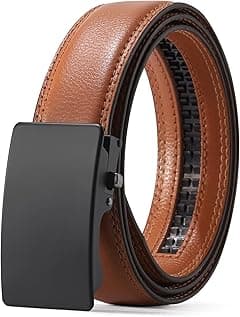AWAYTR Ratchet Leather Belt for Men - Genuine Leather Black and Brown Belt for Dress Casual Pants - Amazon.ae Price Tracker
