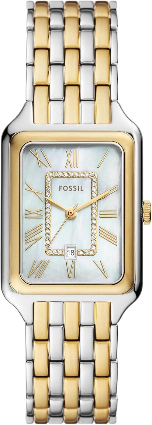 Fossil Raquel Three-Hand Date Two-Tone Stainless Steel Watch - ES5305 on Amazon - Best Deal Finder