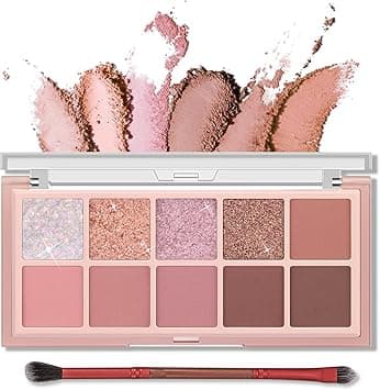Erinde 10 Colors Eyeshadow palette with Brush,eye shadow,makeup palette, Long-Lasting Waterproof,eye makeupMatte Naked Eye Shadow, Ultra-Blendable, Easy to use, Professional Matte, Rose Pink on Amazon.ae - Price Tracker