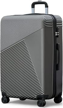 Hard Shell Lightweight 28 Inch (30-35kg) Grey Luggage, Smooth Wheels, Secured Lock on Amazon - Best Deal Finder