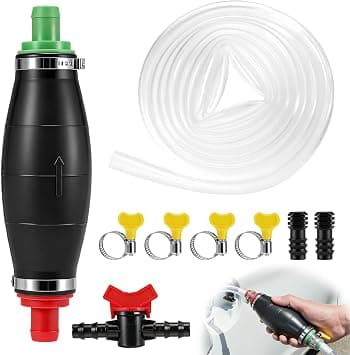 Manual Fuel Syphon Pump Kit, Siphon Hand Pump with 2.5m Automotive Hose for Oil, Water & Gasoline, Portable Liquid Transfer Suction Tool for Cars, Boats, Fish Tanks & Containers on Amazon.ae - Price Tracker
