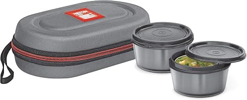 Milton Nutri Stainless Steel Insulated Tiffin Set, 320ml, Set of 2, Grey on Amazon.ae - Price Tracker