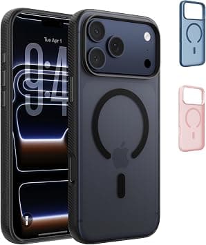 Belkin SheerForce Grip MagSafe Compatible iPhone 17 Pro Max Case with Slim Design & Anti-Slip Side Lines - Magnetic, Transparent, & Shockproof Protective iPhone Case - Black on Amazon.ae - Price Tracker