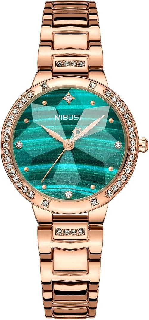 NIBOSI Women's Watches Analog Quartz Ladies Wrist Watch Dainty Rose Gold Minimalist Vintage Luxury Diamond Stainless Steel Strap Classic Dress Watches for Women on Amazon.ae - Price Tracker