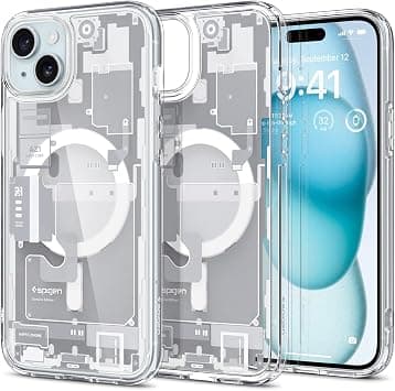 Spigen Ultra Hybrid MagFit designed for iPhone 15 Plus case cover compatible with MagSafe - Zero One White on Amazon.ae - Price Tracker
