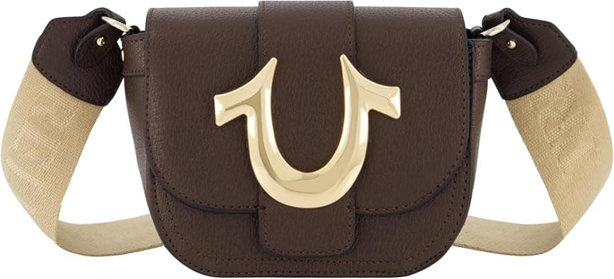 TRUE RELIGION Womens True Religion Women's Crossbody Bag, Mini Flap Adjustable Shoulder Handbag With Horseshoe Logo Crossbody Bag on Amazon - Best Deal Finder