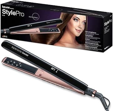 Beurer HS 80 Professional Hair Straightener | Ion Technology for Smooth & Shiny Hair | Adjustable Temperature | Ceramic Coated Floating Plates | LED Display | Fast Heating | Auto Shut-Off on Amazon.ae - Price Tracker