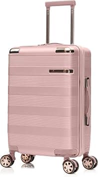 Senator Unisex Travel Luggage ABS Lightweight 4 Quiet 360° Double spinner Wheel Suitcase with Built-In TSA Type lock A5125 (Carry-On 20-Inch, Rose Gold) on Amazon - Best Deal Finder