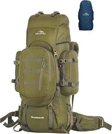 TRAWOC WILDWING 95L Internal Frame Travel Backpack with Detachable Daypack (80+15) / Camping Hiking Trekking Bag Large Rucksack for Men & Women BHK007 on Amazon.ae - Price Tracker