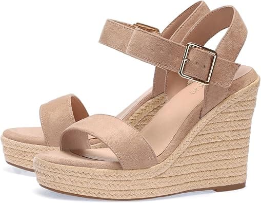 VICKI·VICKI Women's Platform Wedges heels Sandals Wedge Espadrilles Ankle Strap on Amazon.ae - Price Tracker