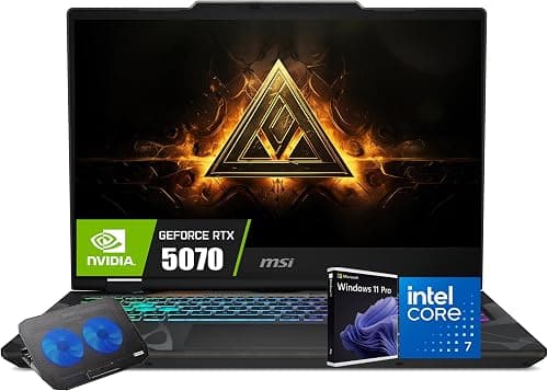 msi Cyborg 15.6" AI Gaming Laptop, NVIDIA GeForce RTX 5070, Intel 10-Core 7-240H Series 2(Upto 5.2GHz, >i7-13620H), 144Hz FHD IPS, 32GB DDR5, 1TB SSD, Backlit KB, Wi-Fi 6E, Win 11 PRO, w/Res Cooler on Amazon.ae - Price Tracker