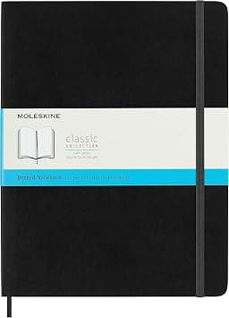 Moleskine Classic Notebook, Soft Cover, XL (19 cm x 24.1 cm) Dotted, Black, 192 Pages - متتبع أسعار Amazon.sa