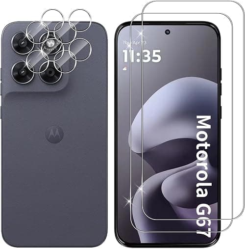 Lutree for Motorola Moto G67 5G/ Moto G77 5G Screen Protector, 2+2 Pack Tempered Glass + Camera Lens Protector, 9H Hardness HD Bubble-Free Film, Anti-Scratch Premium Protective Glass على Amazon.ae - متتبع الأسعار