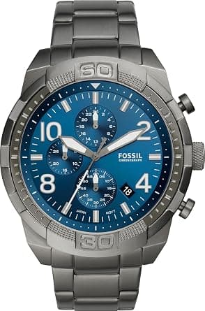 Fossil Bronson Watch for Men, Quartz Chronograph Movement with Leather or Stainless Steel Strap - Amazon.sa Price Tracker