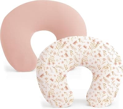 Konssy 2 Pack Nursing Pillow Covers, Stretchy and Soft Nursing Cover for Breastfeeding, Pillow Slipcover for Baby Girls Boys Newborn (Pink Spring, Pink) - Amazon.sa Price Tracker